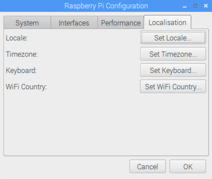 Raspberry Pi Config: Localisation