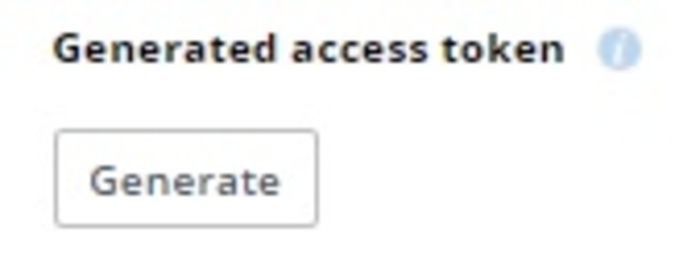 The Dropbox 'Generate token' button