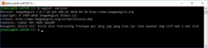 Checking the version of ImageMagick